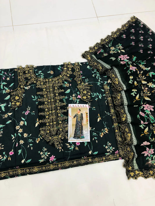 IZNIK GOLD EDITION LAWN - SR FABRICS
