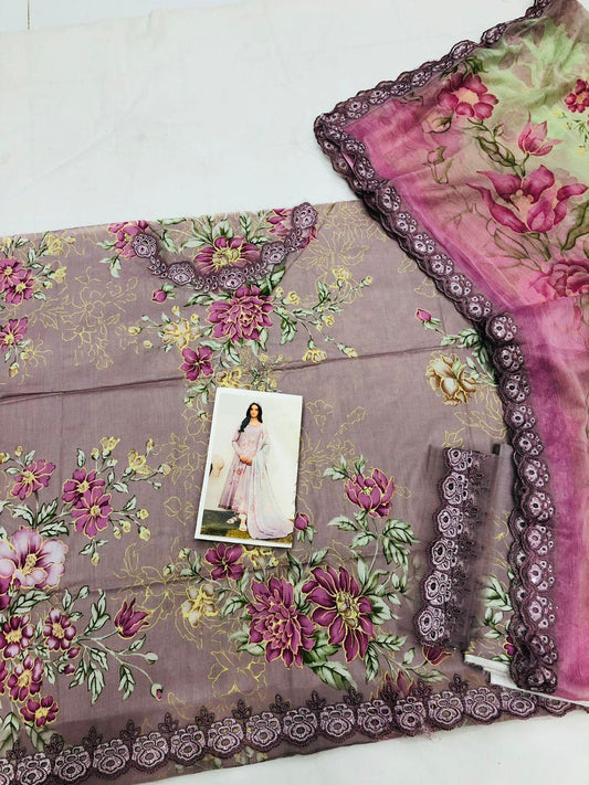 IZNIK L - LILAC DIGITAL LAWN - SR FABRICS