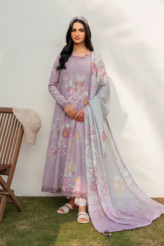 IZNIK L - LILAC DIGITAL LAWN - SR FABRICS