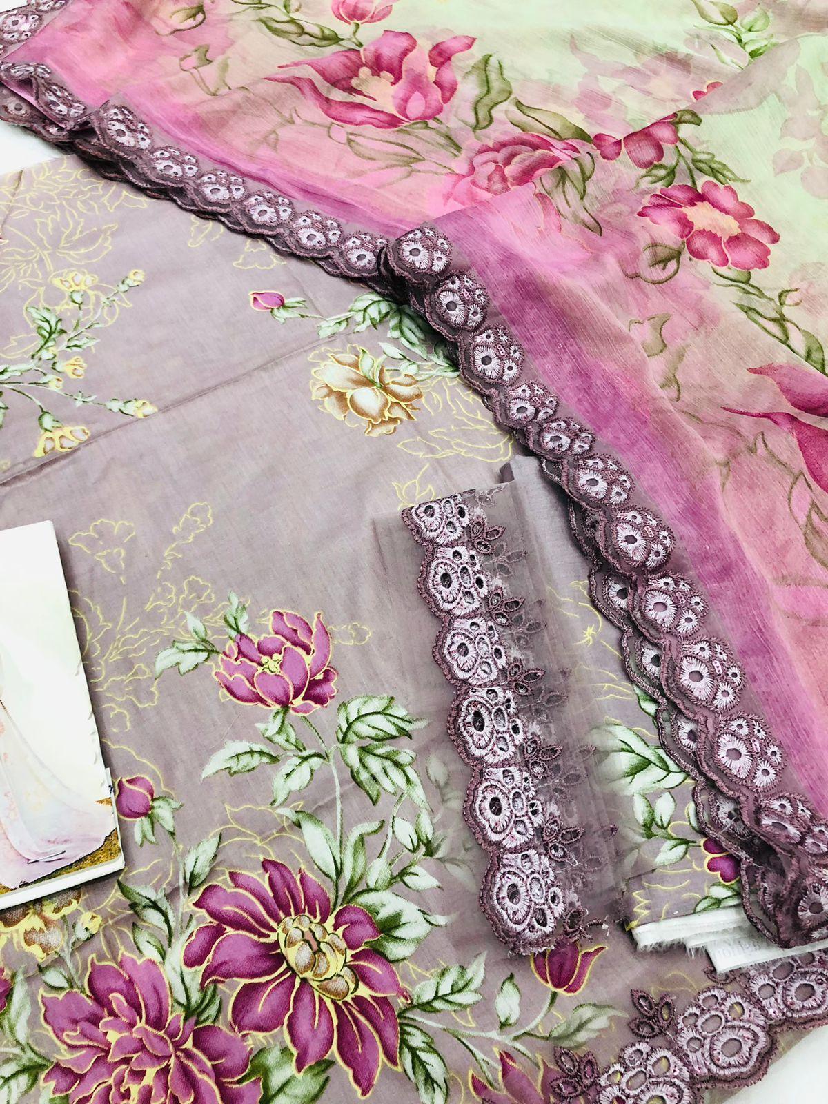 IZNIK L - LILAC DIGITAL LAWN - SR FABRICS