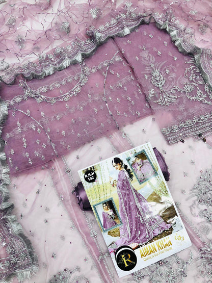 LIGHT PURPLE NET MAKSI - SR FABRICS