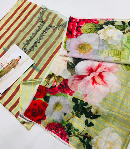 LULUSAR SILK OLIVE 3PC - SR FABRICS