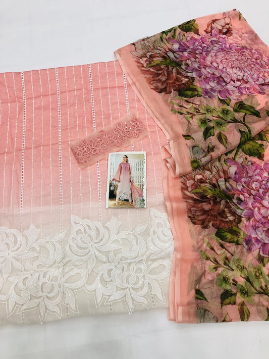 MB 2 TONE PINK CHICKEN KARI - SR FABRICS