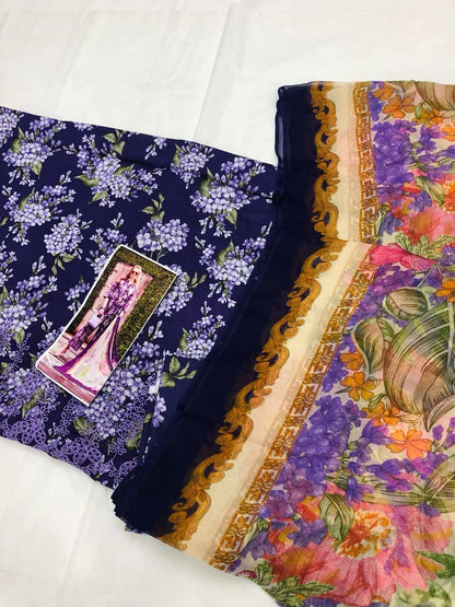 MB B - PURPLE CHICKEN KARI LAWN - SR FABRICS