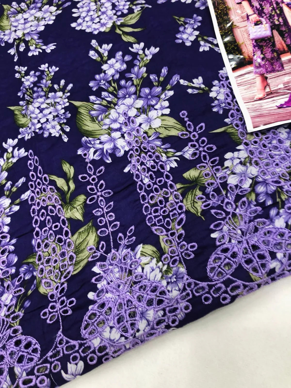 MB B - PURPLE CHICKEN KARI LAWN - SR FABRICS