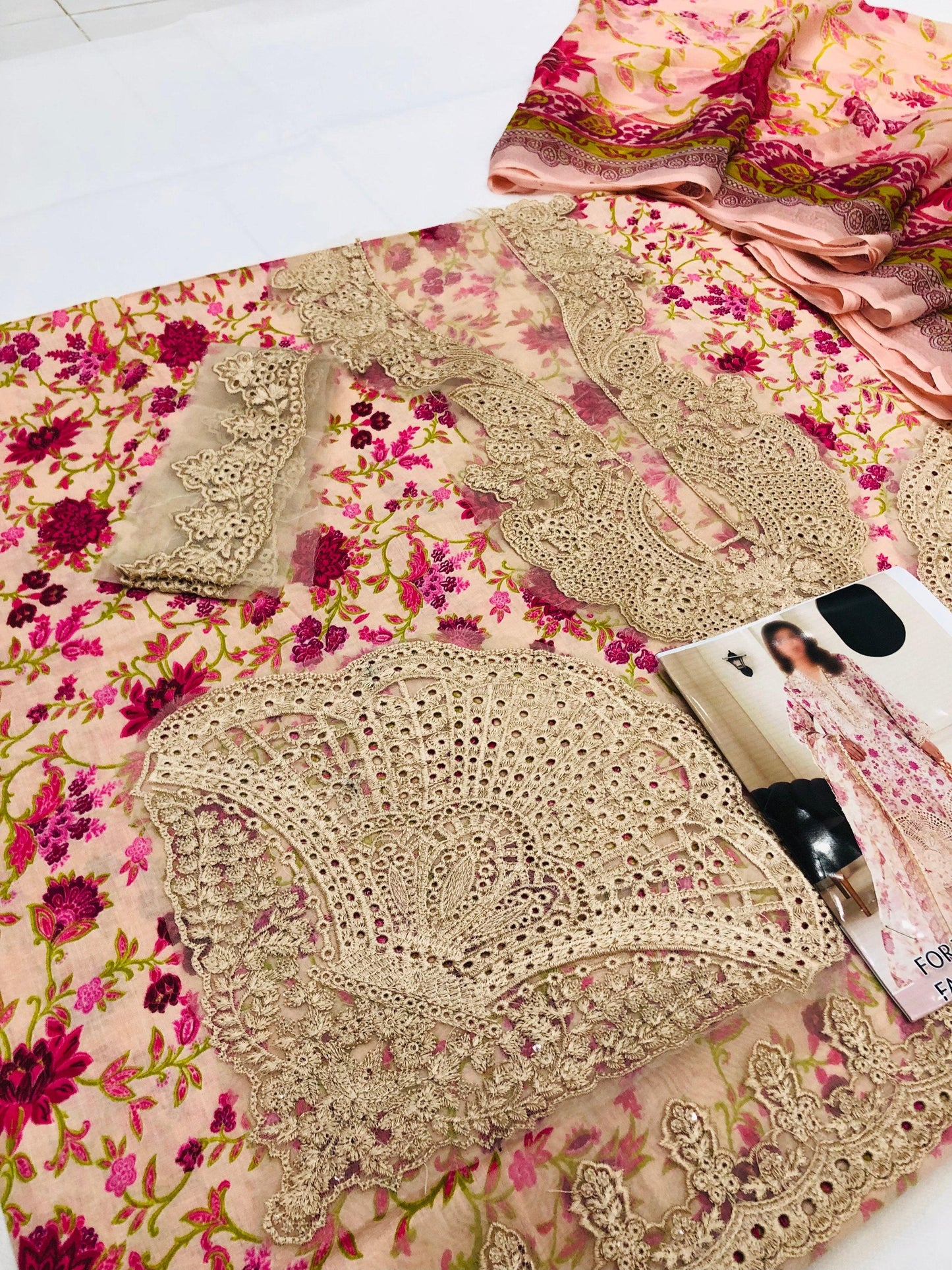 MB BABY PEACH LUXURY LAWN - SR FABRICS