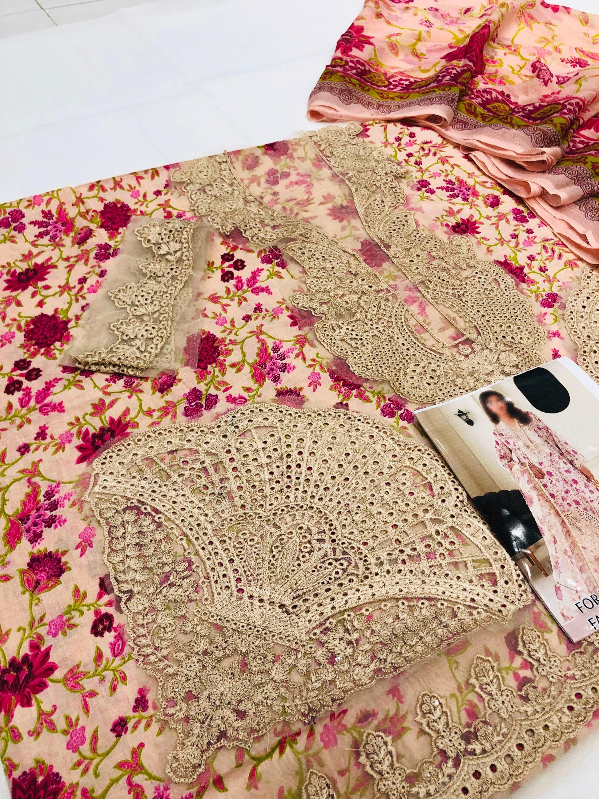 MB BABY PEACH LUXURY LAWN - SR FABRICS