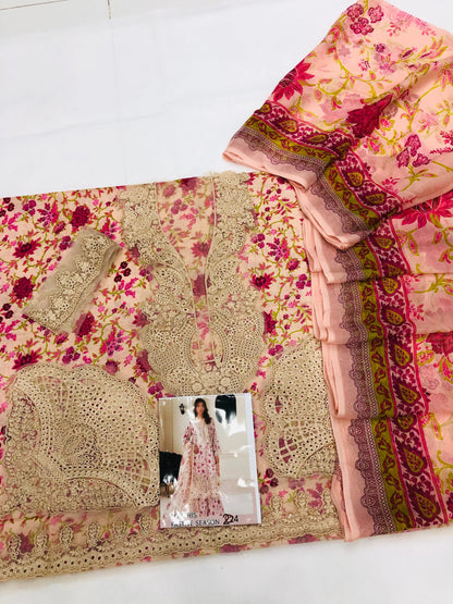 MB BABY PEACH LUXURY LAWN - SR FABRICS