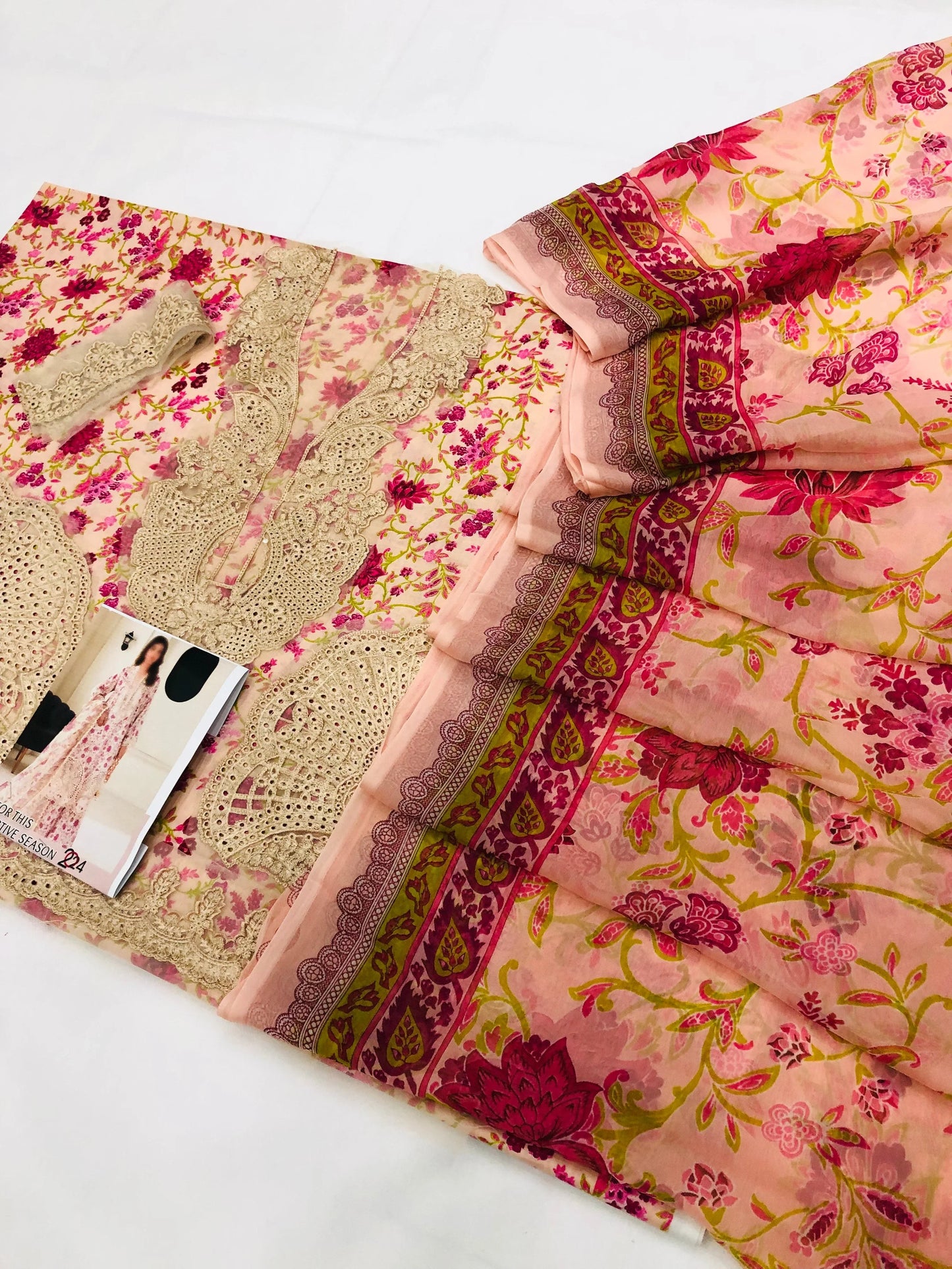 MB BABY PEACH LUXURY LAWN - SR FABRICS