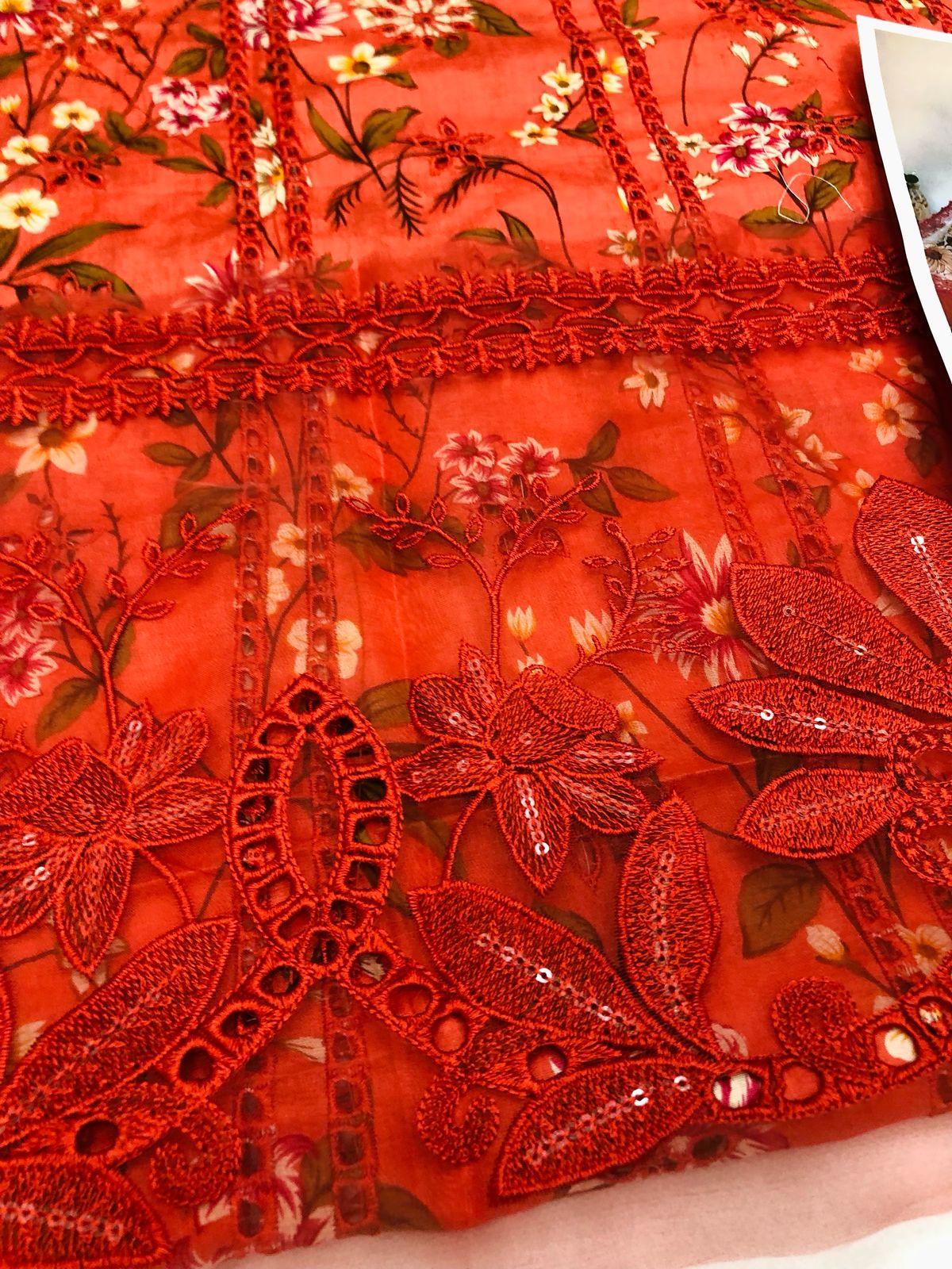 MB COPPER CHICKEN KARI LAWN - SR FABRICS