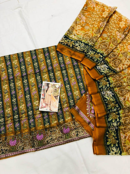 MB COPPER CHUNRI LAWN - SR FABRICS