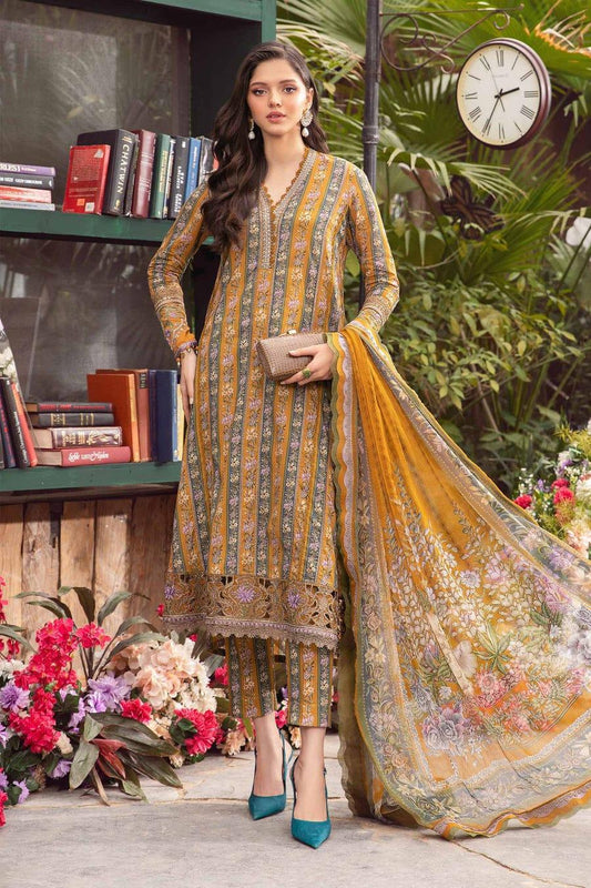 MB COPPER CHUNRI LAWN - SR FABRICS