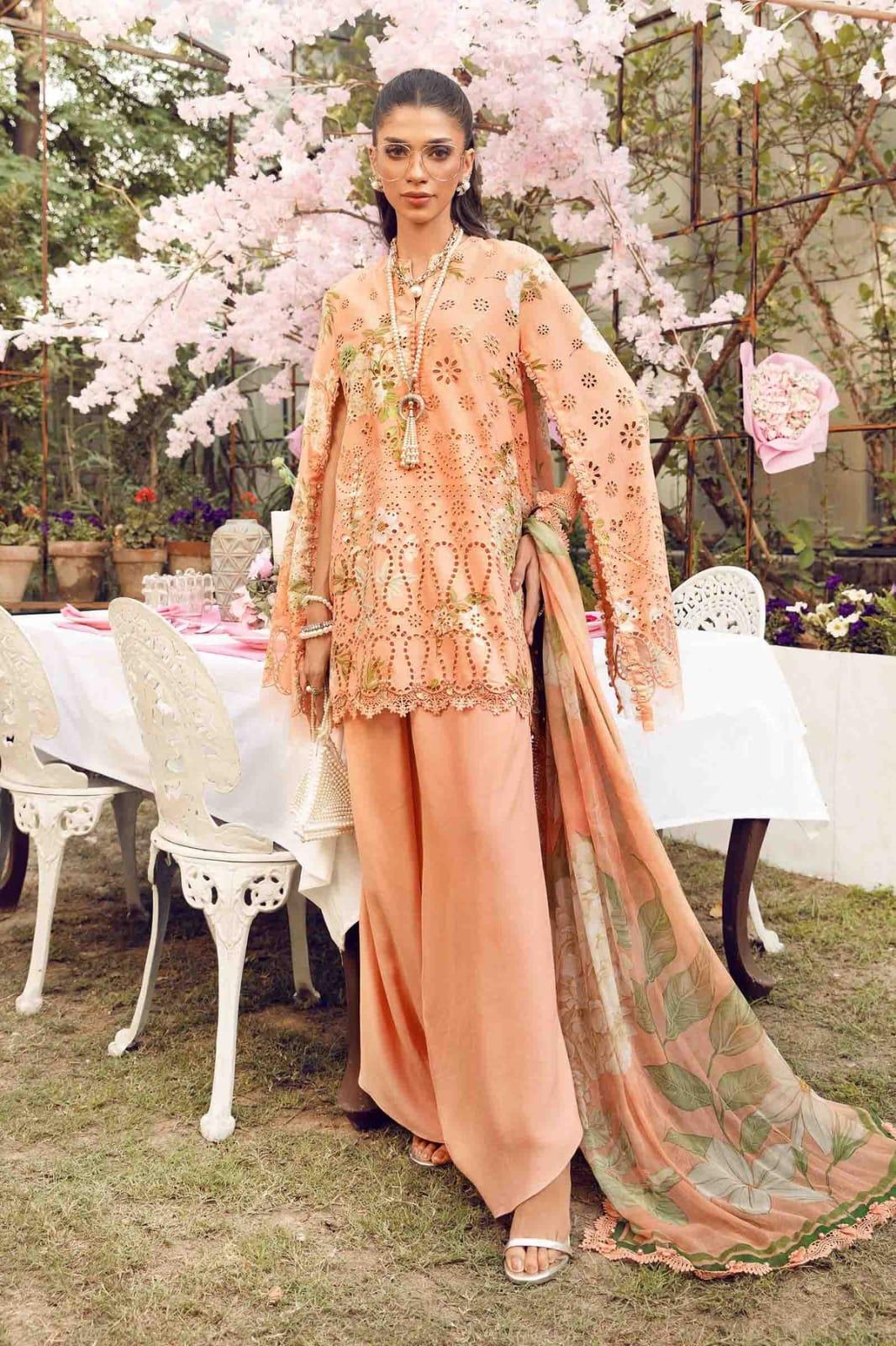 MB D - PEACH CHICKEN KARI LAWN - SR FABRICS