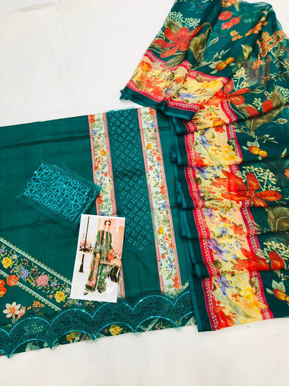 MB F - GREEN DIGITAL LAWN - SR FABRICS