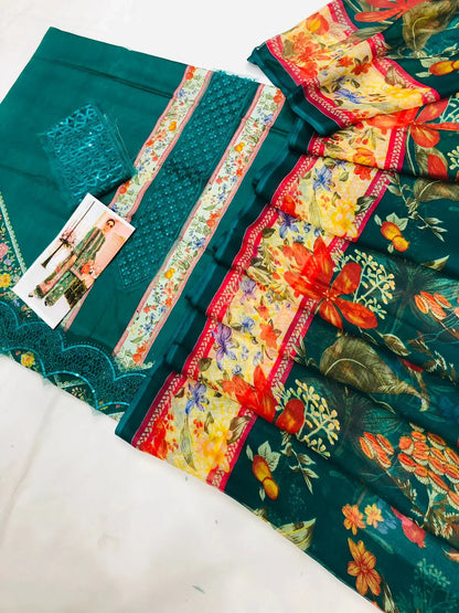 MB F - GREEN DIGITAL LAWN - SR FABRICS