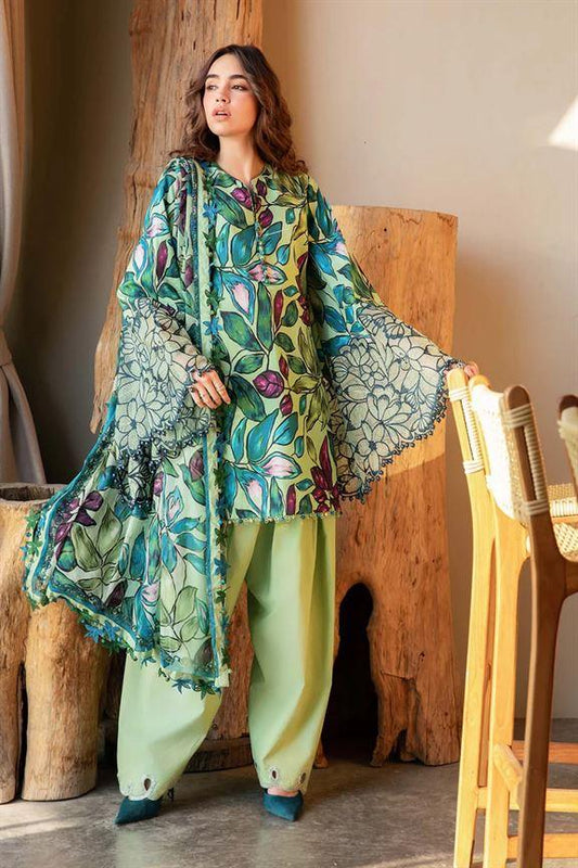 MB G - LEAVES DIGITAL LAWN - SR FABRICS