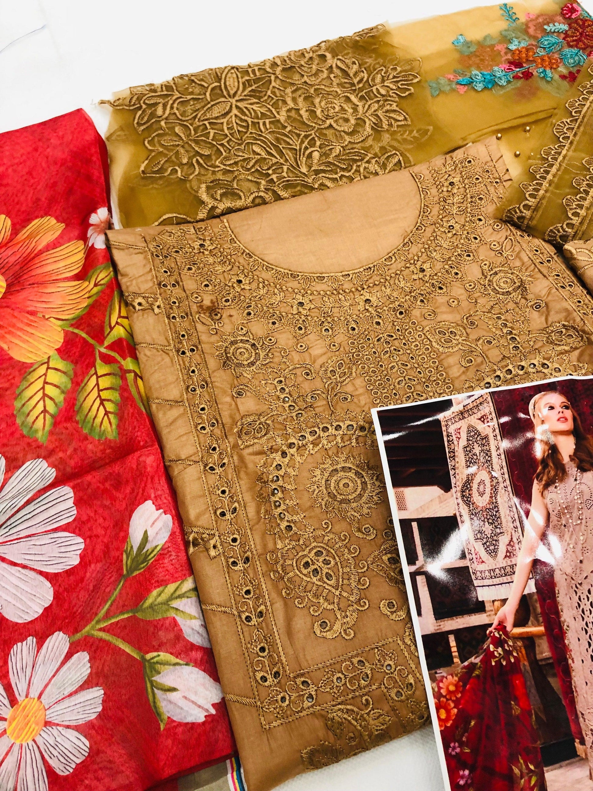 MB GOLD CHICKEN KARI LAWN - SR FABRICS