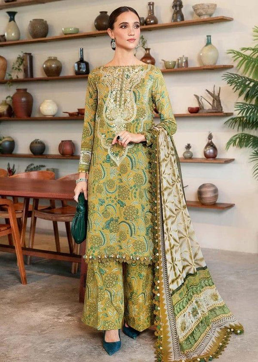 MB MEHNDI NE DIGITAL LAWN - SR FABRICS