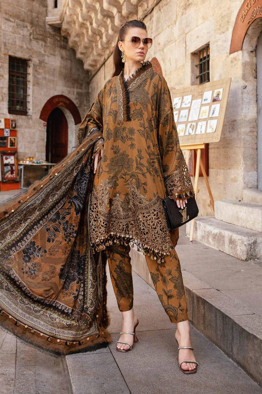 MB MUSTARD DIGITAL LAWN - SR FABRICS