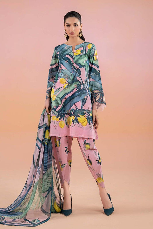 MB PINK LEMON DIGITAL LAWN - SR FABRICS