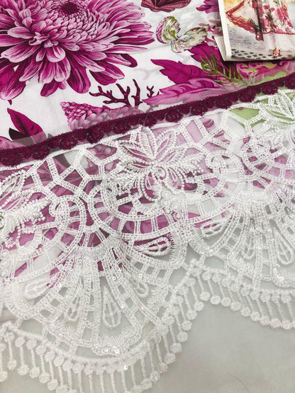 MB PINK ROSE DIGITAL LAWN - SR FABRICS