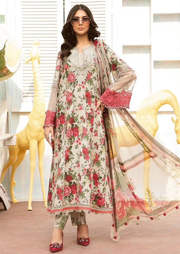 MB RED ROSE LAWN - SR FABRICS