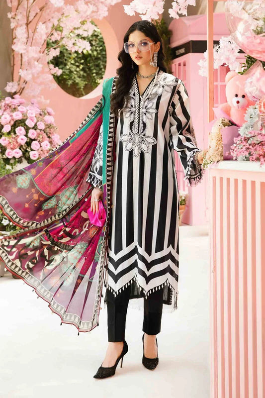 MB W - BLACK LINES LAWN - SR FABRICS