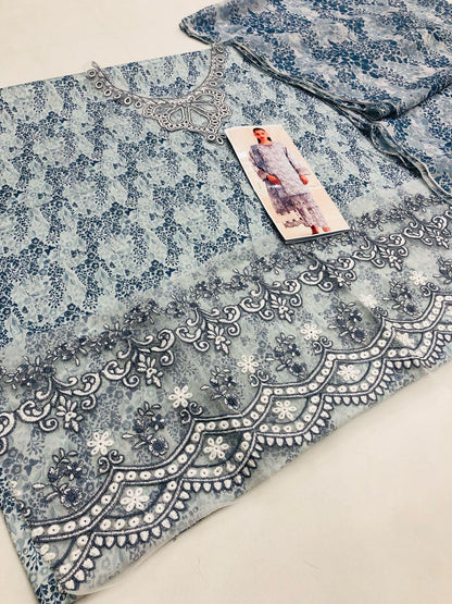 MOHAGNI CHUNRI LUXURY LAWN - SR FABRICS