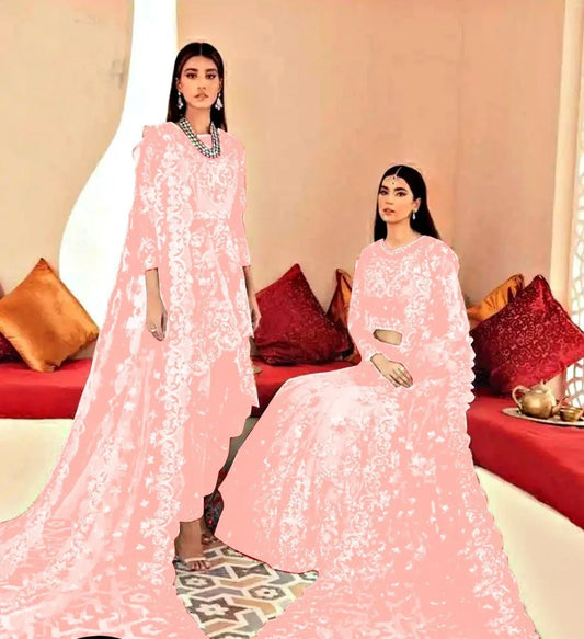 NET PEACH PINK MAKSI 114 - SR FABRICS