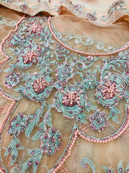 NET PEACH PINK MAKSI 114 - SR FABRICS