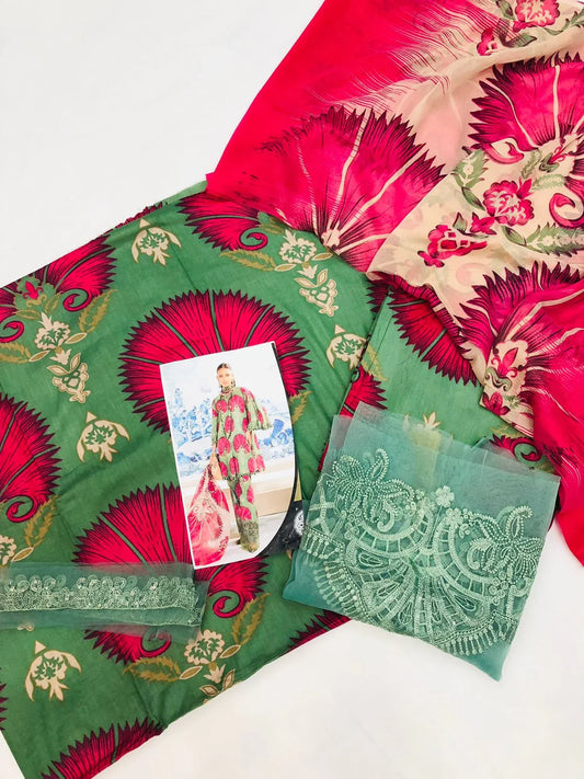 OLIVE GREEN LAWN - SR FABRICS