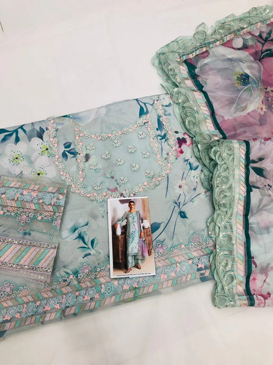 RAMSHA AQUA LUXURY LAWN - SR FABRICS