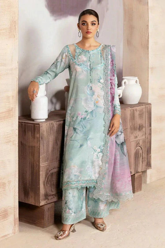 RAMSHA AQUA LUXURY LAWN - SR FABRICS
