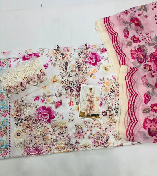 RAMSHA OFF - WHITE DIGITAL LAWN - SR FABRICS