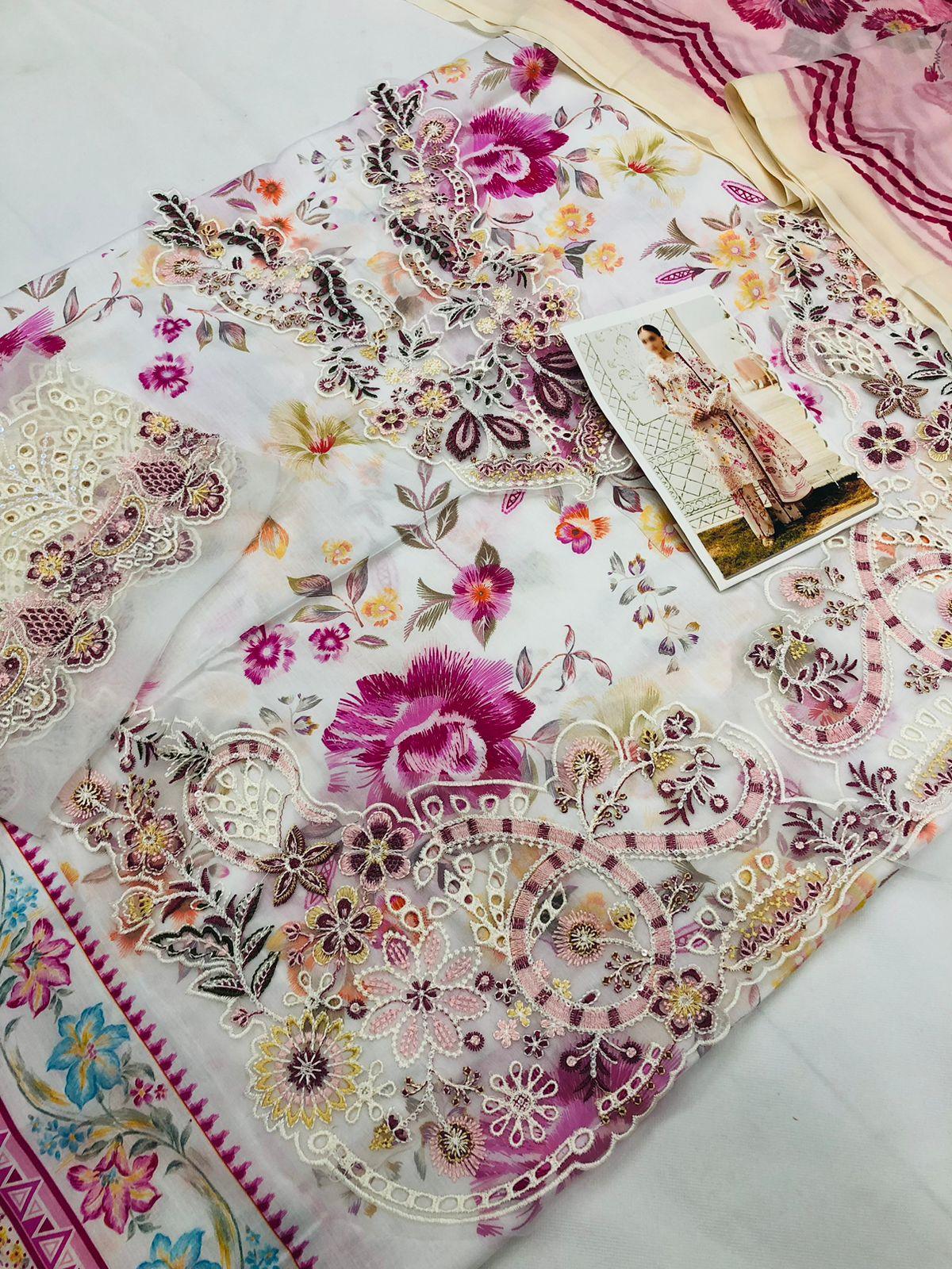 RAMSHA OFF - WHITE DIGITAL LAWN - SR FABRICS