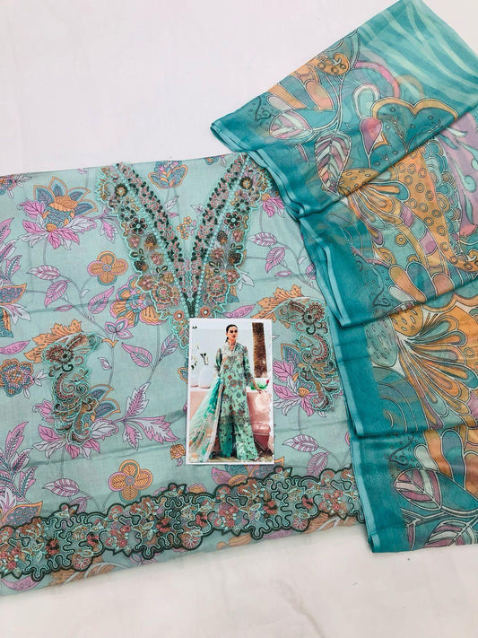 RANGREZ GREENSIH DIGITAL LAWN - SR FABRICS