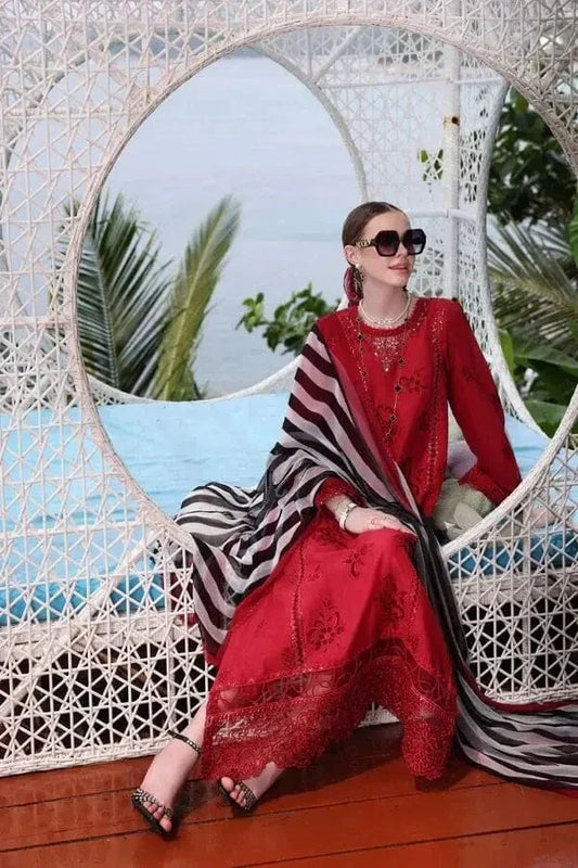 RED CUTWORK - SR FABRICS